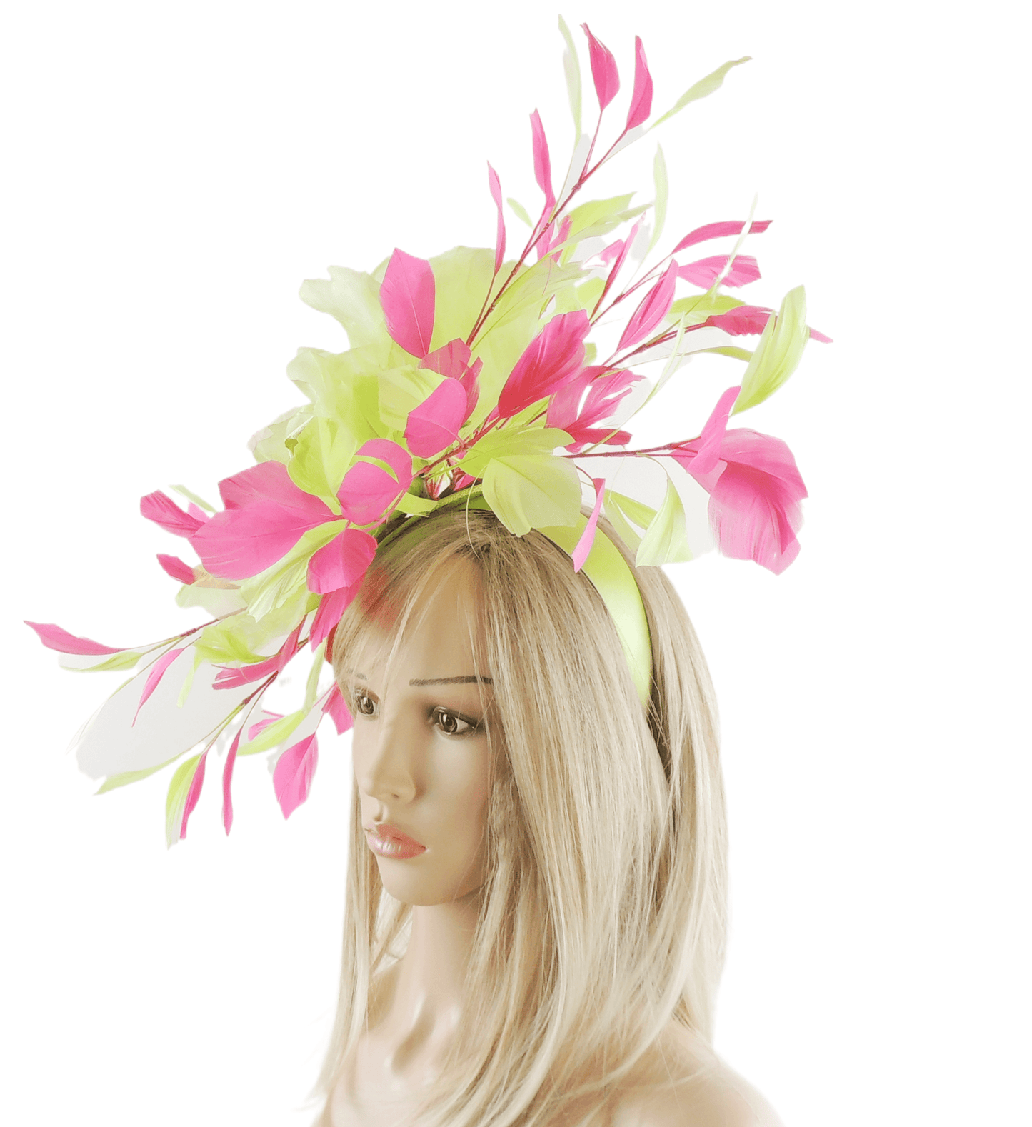 Britney Large Feather Rose Floral Fascinator Hat