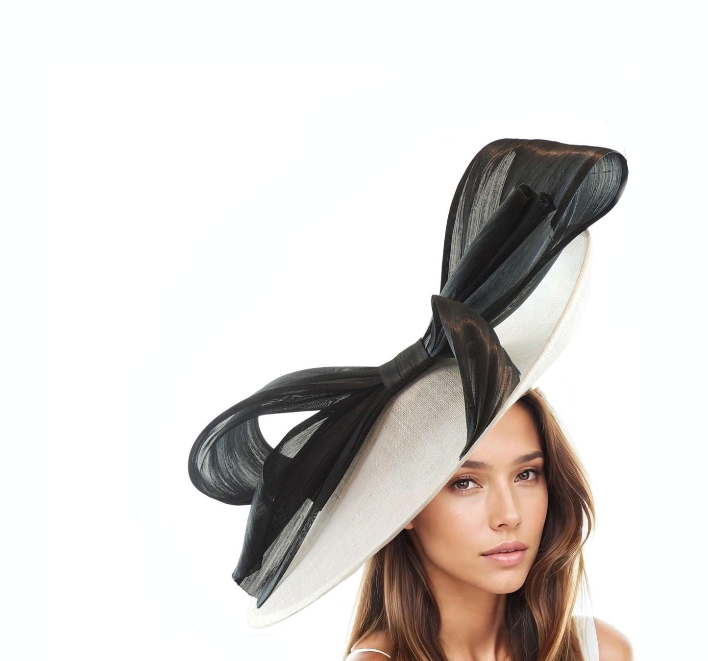 Elena Large Race Day Wedding Fascinator Hat