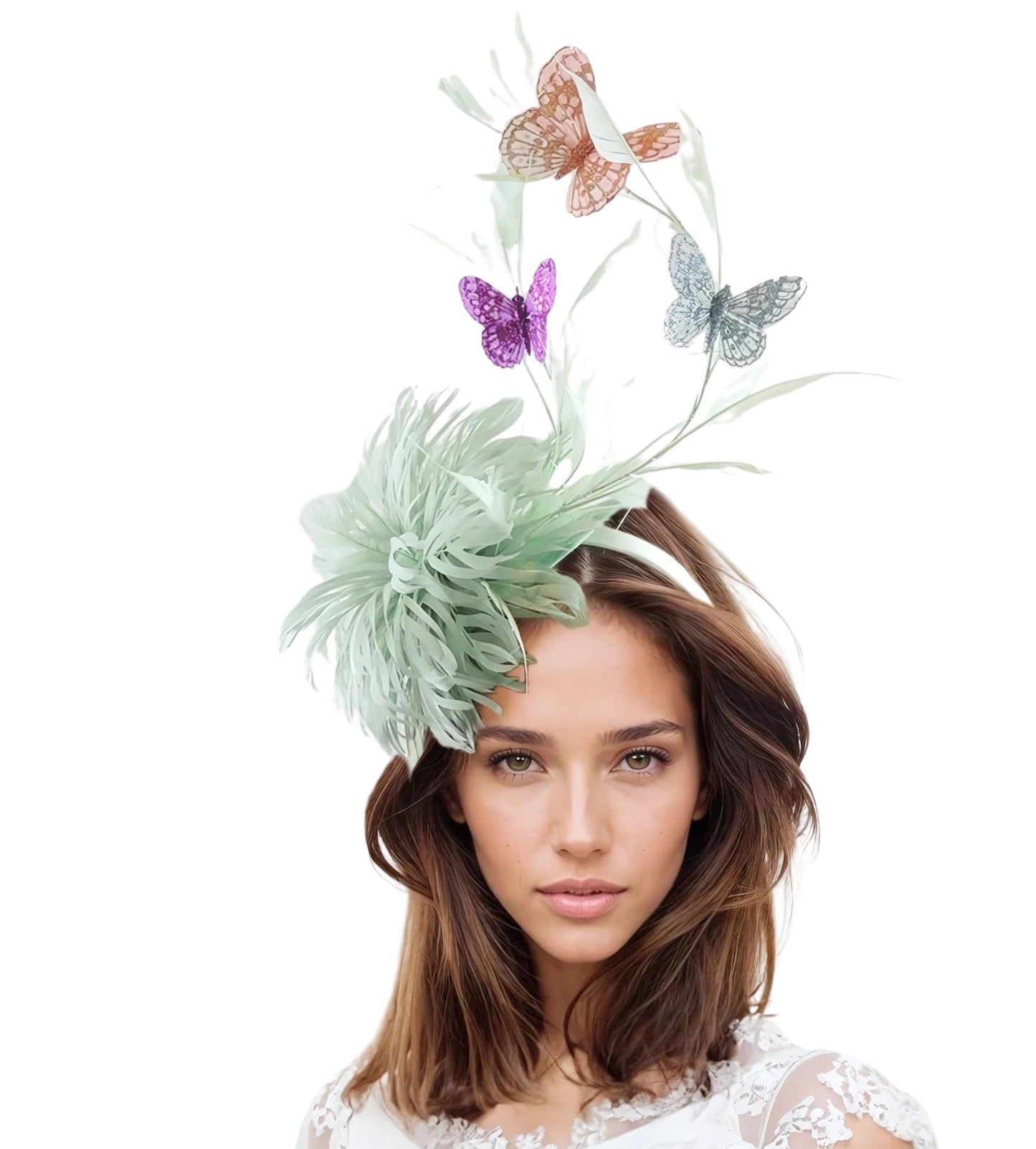 Stella Feather Wedding Formal Ocassion Fsacinator Headband