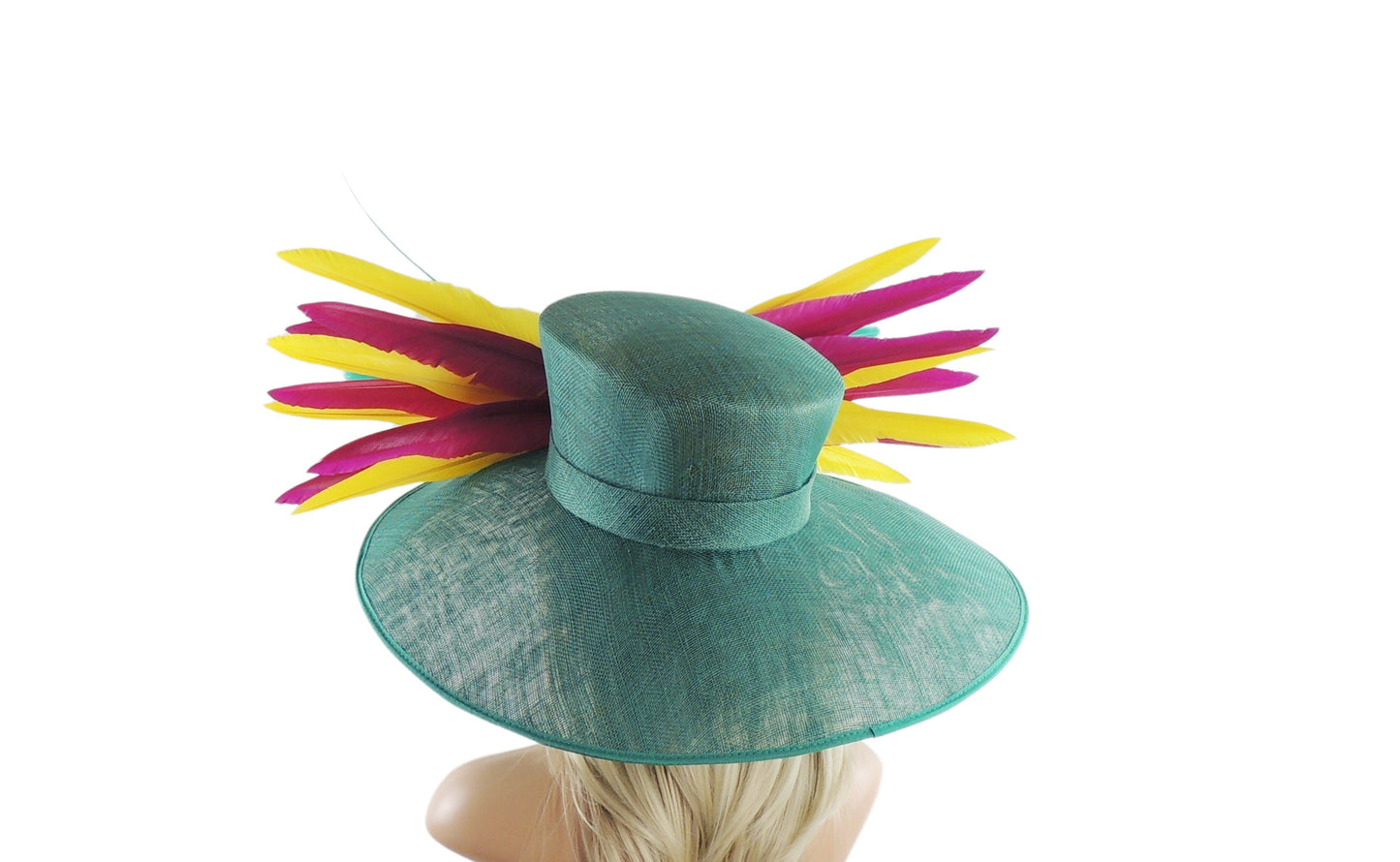 Bentley Wide Brimmed Large Feather Kentucky Derby Hat