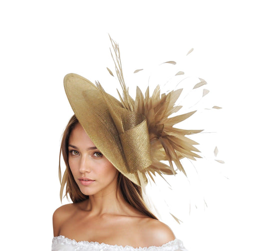 Adonis Feather Fascinator Saucer Hat