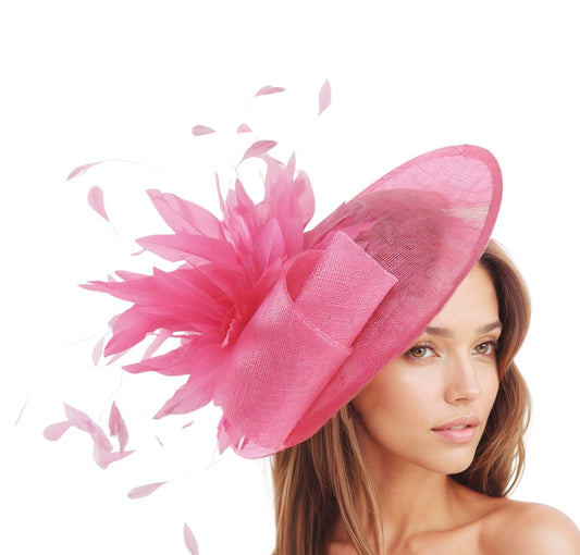 Adonis Feather Fascinator Saucer Hat