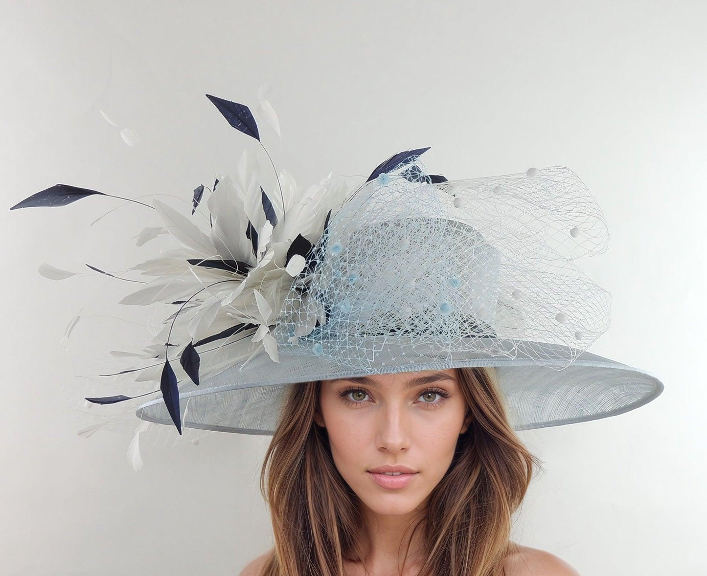 Helena Wide Brimmed Ascot & Kentucky Derby Hat