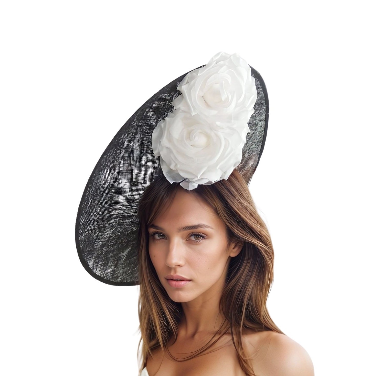 Olga Feather Cruelty Free Large Ascot Disc Fascinator Hat