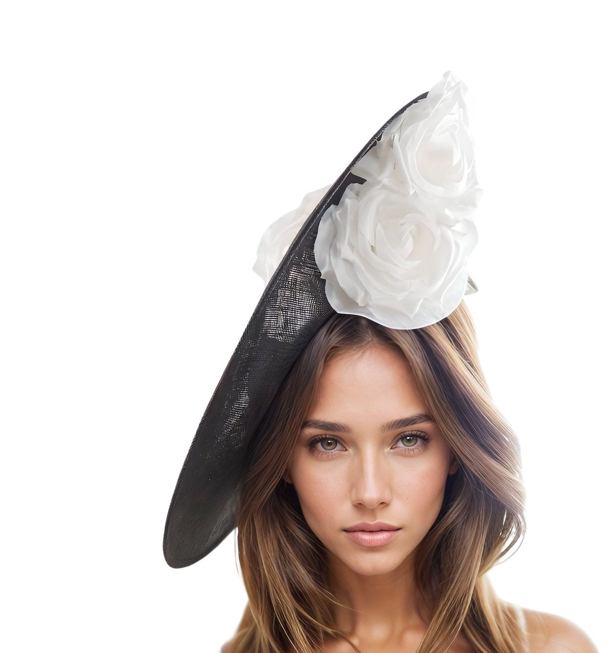 Olga Feather Cruelty Free Large Ascot Disc Fascinator Hat