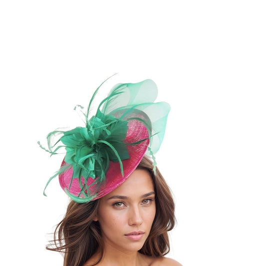 Mimi Feather Flower Small Saucer Tea Party Fascinator