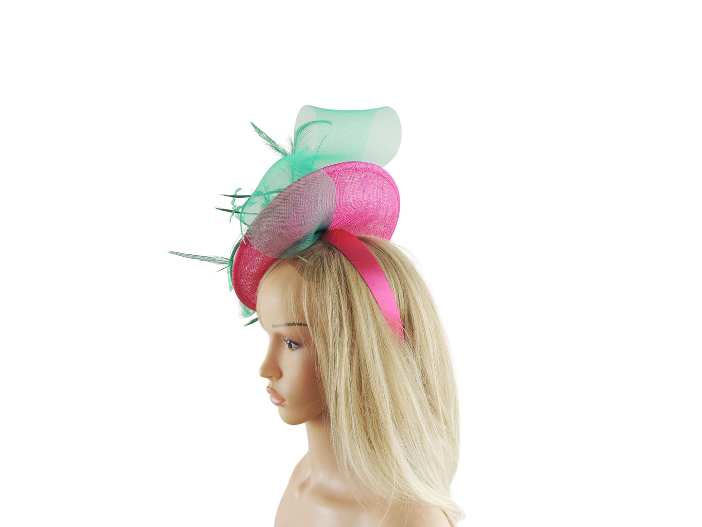 Mimi Feather Flower Small Saucer Tea Party Fascinator