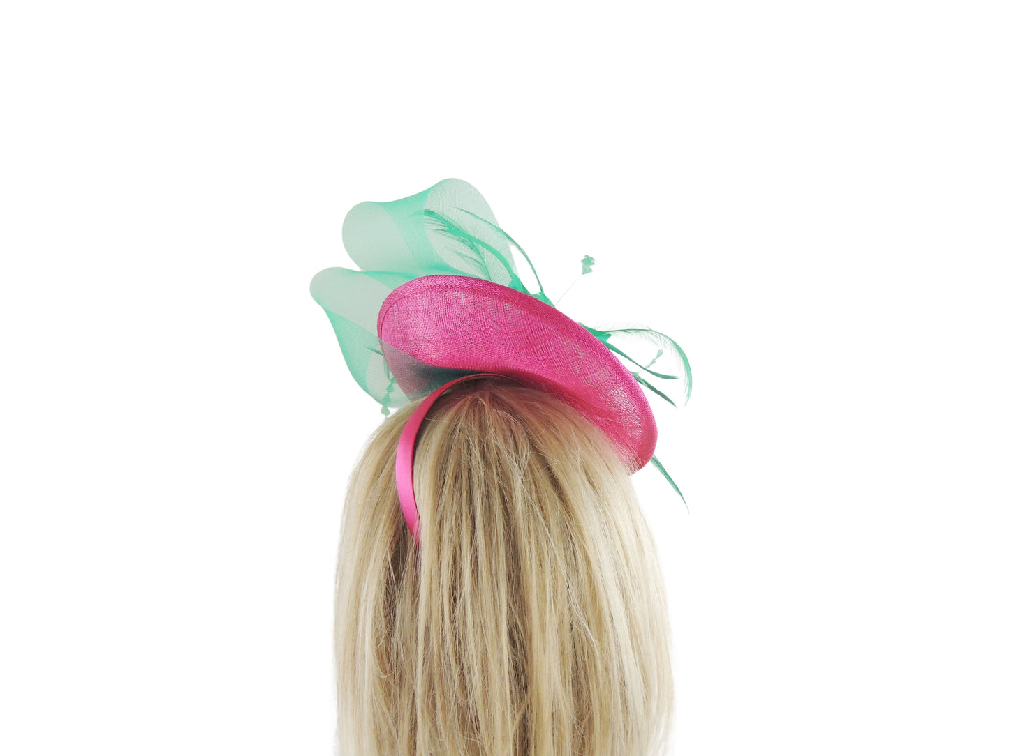 Mimi Feather Flower Small Saucer Tea Party Fascinator