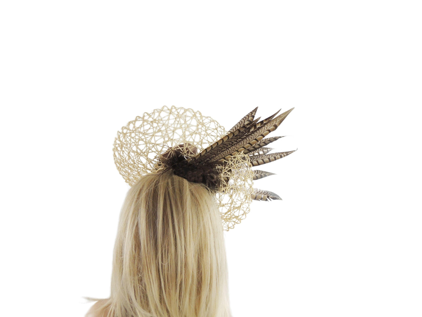 Marissa Pheasant Feather Fascinator Hat for Races