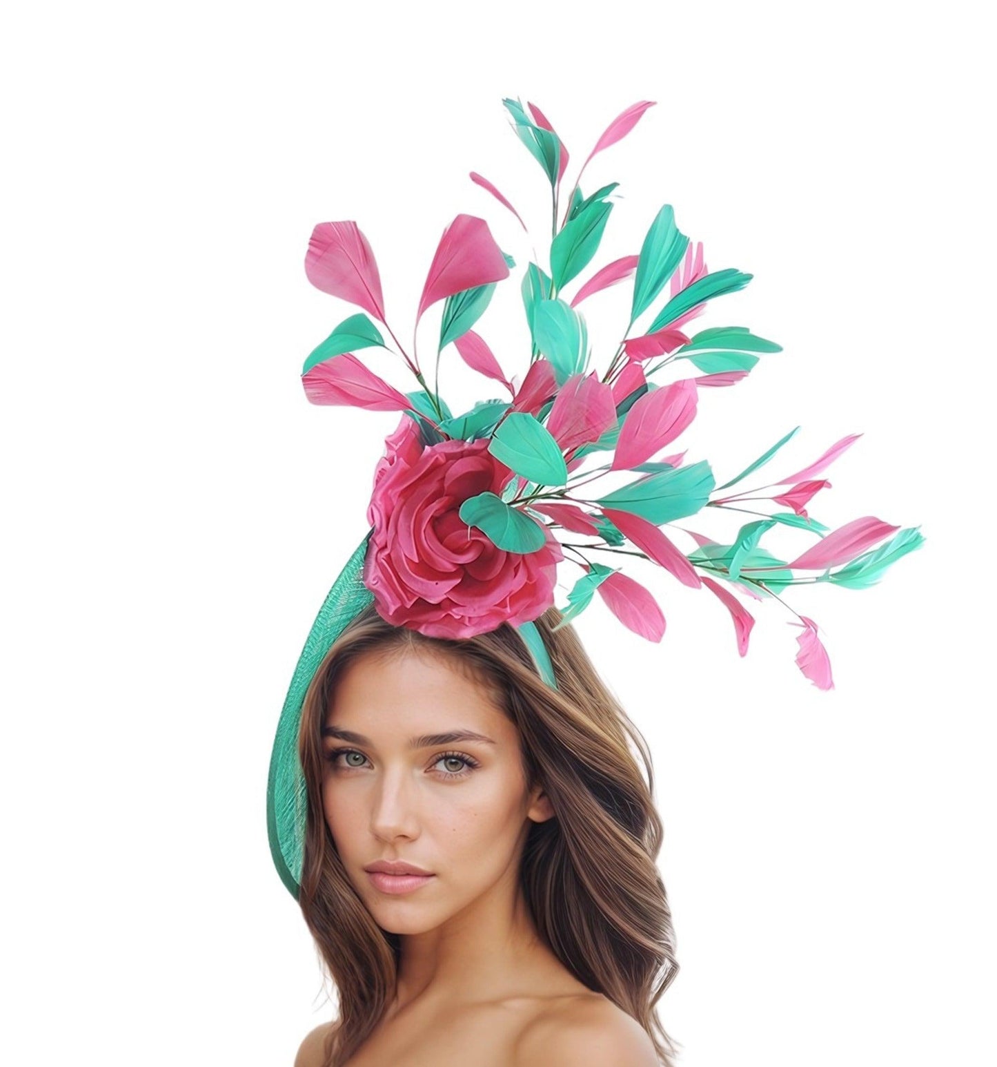 Abigail Feather Ascot Fascinator Hat