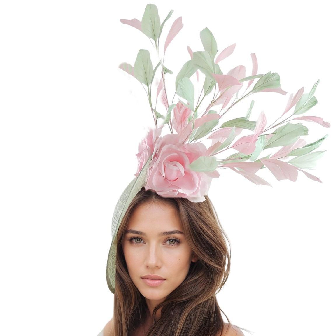 Abigail Feather Ascot Fascinator Hat