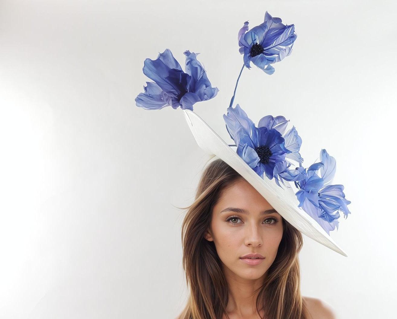 Portia White & Royal Blue Mother of the Bride Kentucky Derby Fascinator