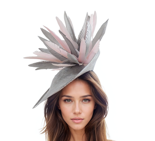 Monique Feather Saucer Disc Ascot Fascinator Hat