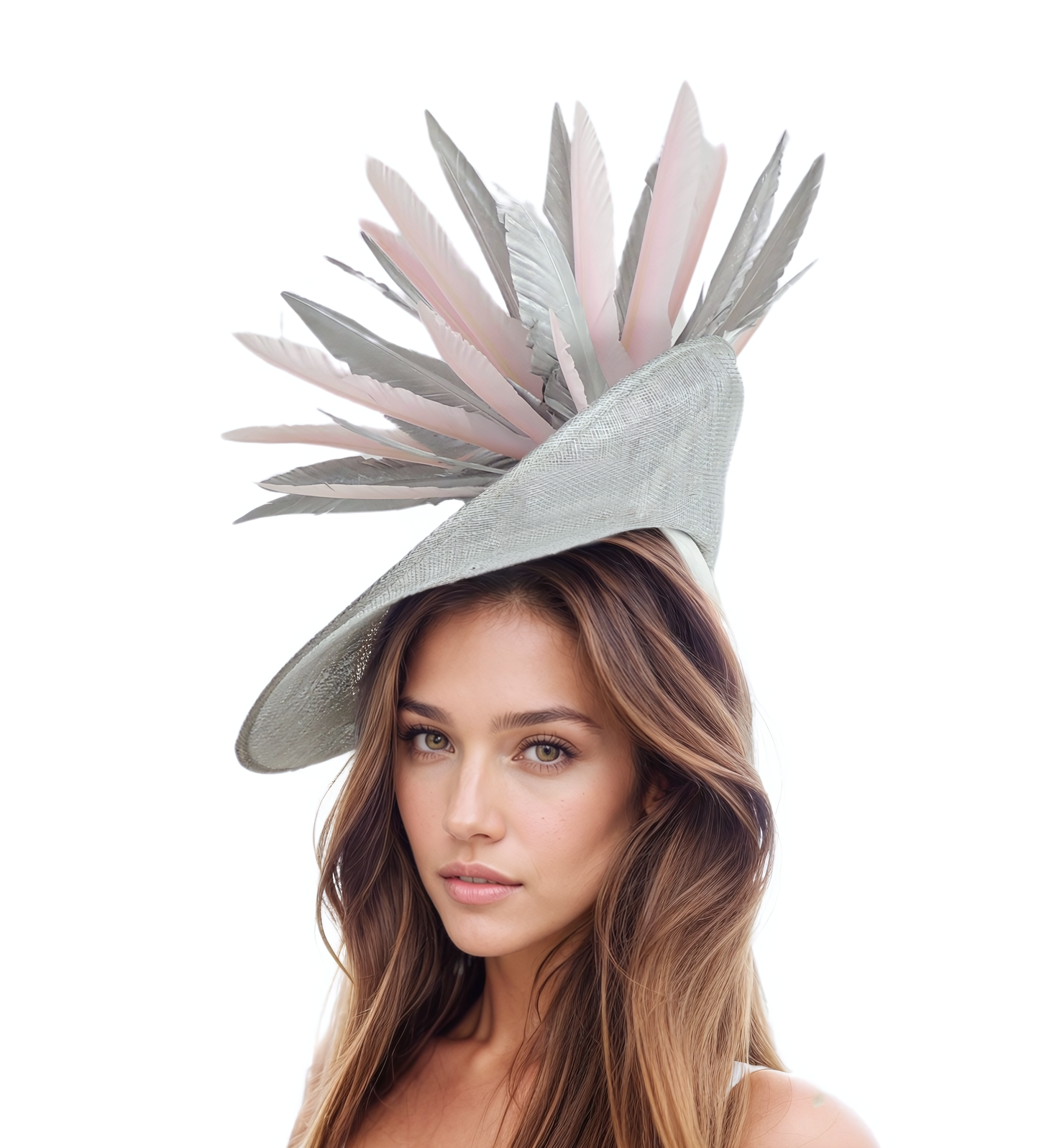 Monique Feather Saucer Disc Ascot Fascinator Hat