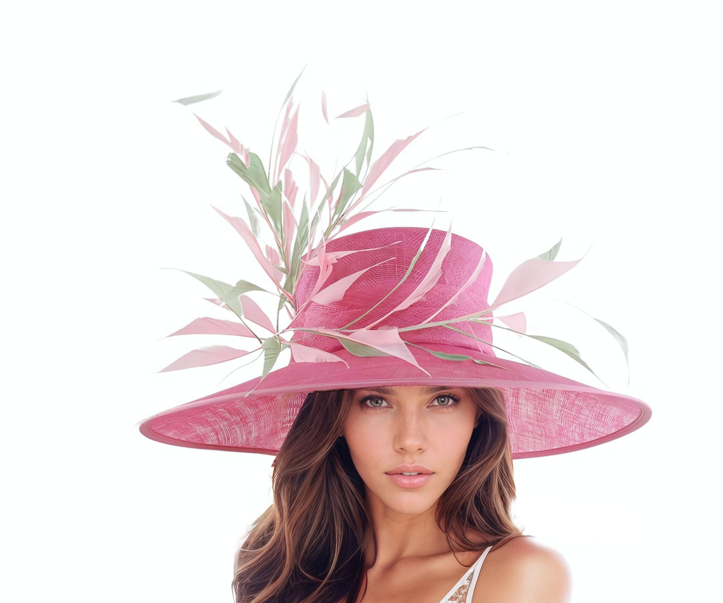 Marena Mother of The Bride Wide Brim Sinamay Hat