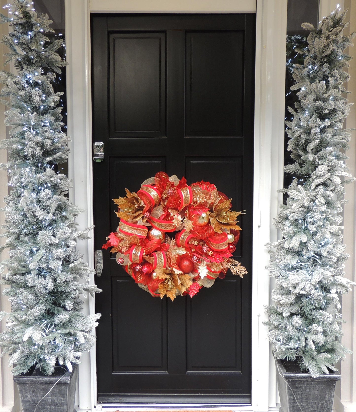 Luxury Christmas Wreath, Front Door Wreath, Home Christmas Decorations, holiday wreath, Gold Wreath, Red Door Wreath,Advent, Swag,Garland