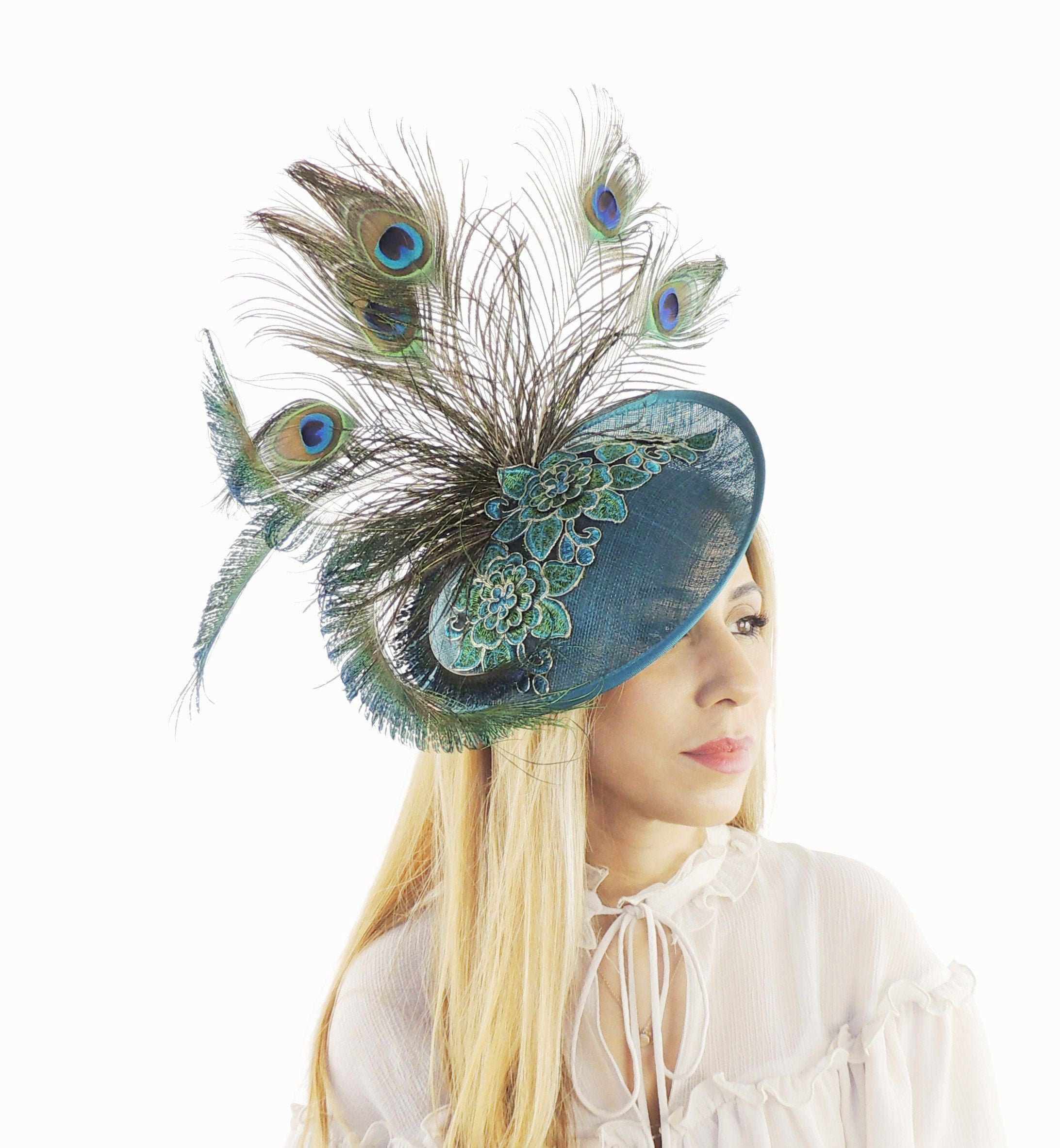 Baby high quality Blue Fascinator Hat for Kentucky Derby,Melbourne Cup, Ascot SALE